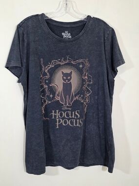 Disney Hocus Pocus Black Cat Graphic T-Shirt Woman's Size XL